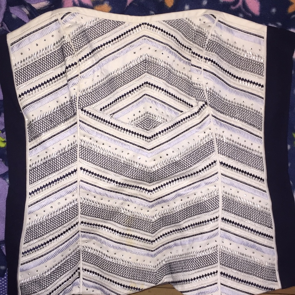 Strapless beaded top